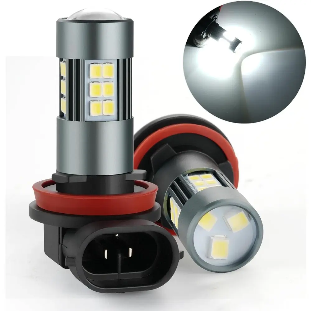LED Bulbs For H11, H8, H16, 6500K Cool White, Pack of 2