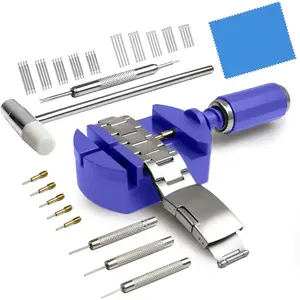 Watch Link Removal Kit, Watch Band Sizing Tool for Watch Strap Adjustment, Watch Pins Replacement, Watch Hammer, Spring bar