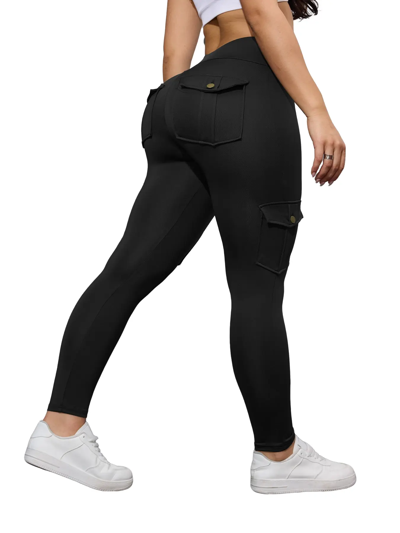 Women's Lightweight Hiking Cargo Pants, Casual Fit for All Seasons, Multiple Pockets, Ideal for Camping Travel & Cycling, Solid Pocket Leggings, Athleisure Style Bottoms, Athleisure Fitness Pants, Athletic Bottoms