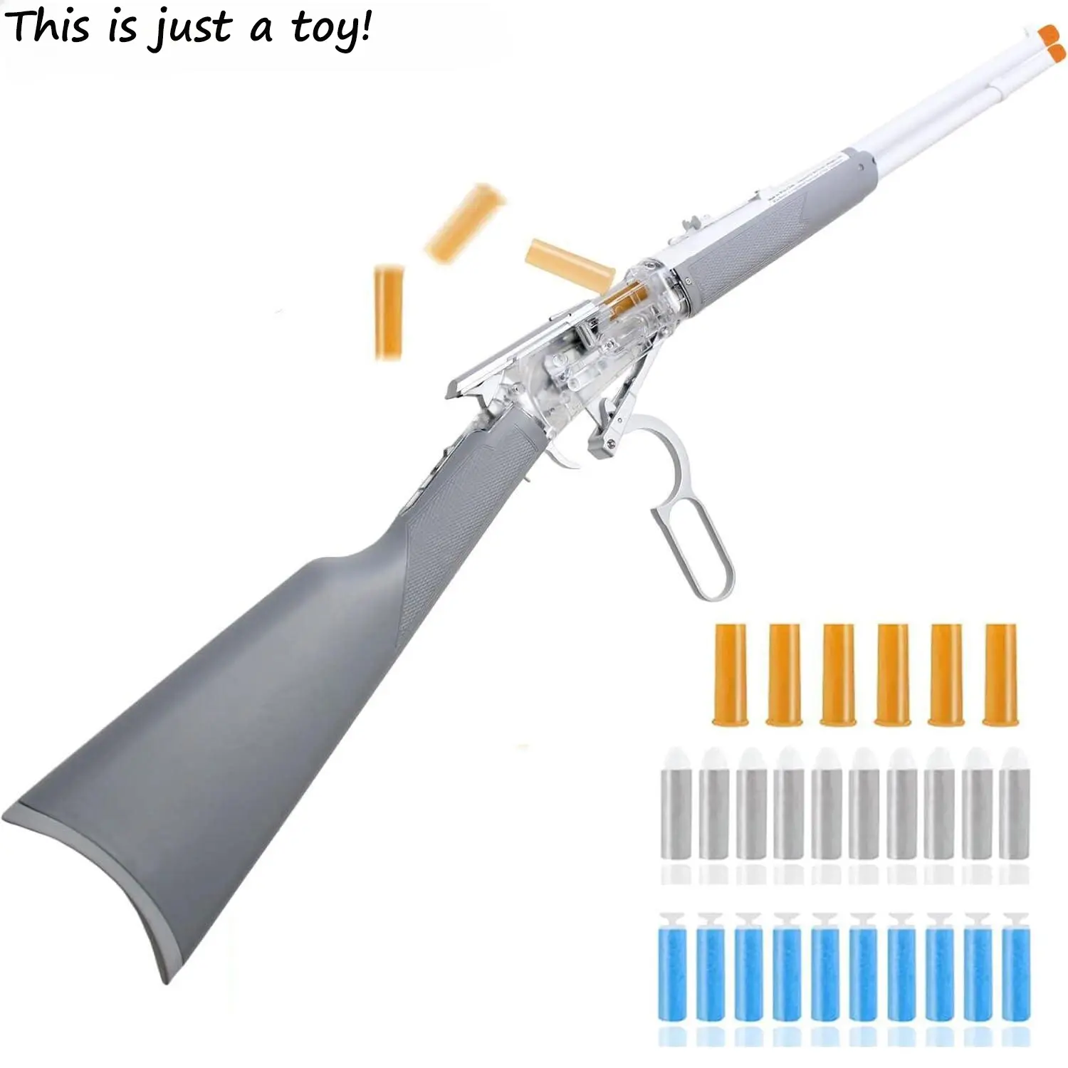 Retro Foam Dart Blaster Toy, M1894 Manual Foam Launcher with Pop-Up Shell Design, 20 Soft Darts & 6 Accessories, Outdoor Target Game Toy for Teens, Backyard Party Gift