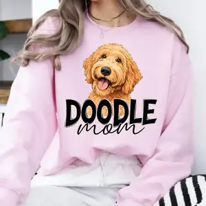 Doodle Mom Sweatshirt, Cute Black Doodle Dog Mom Shirt, Funny Dog Lover Gift, Vintage Pet Graphic Tee, For Women and Men