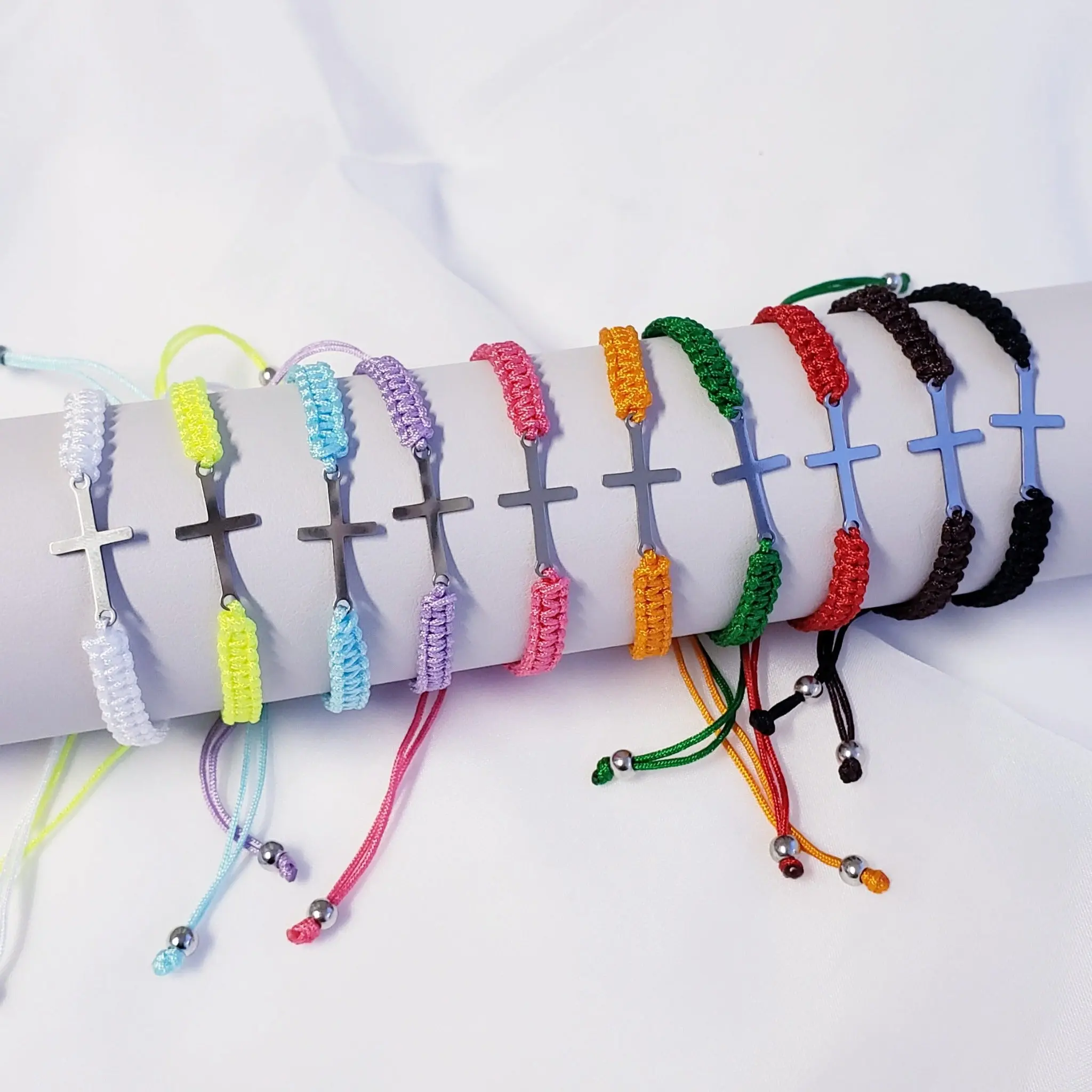 Friendship Cross Bracelet - Colorful Cross Design with Colorful Beads - Perfect for Celebrating Friendship