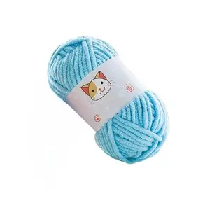 1pc Polyester 100.00% Yarn, 4mm Wide, Soft Comfortable Yarn For Crocheting And Knitting Scarf Shoes 2362.2inch Amigurumi Crochet