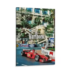 Vintage F1 Monaco Marlboro Poster (Part VII) – Classic F1 Racing Wall Art, Cool Poster Print