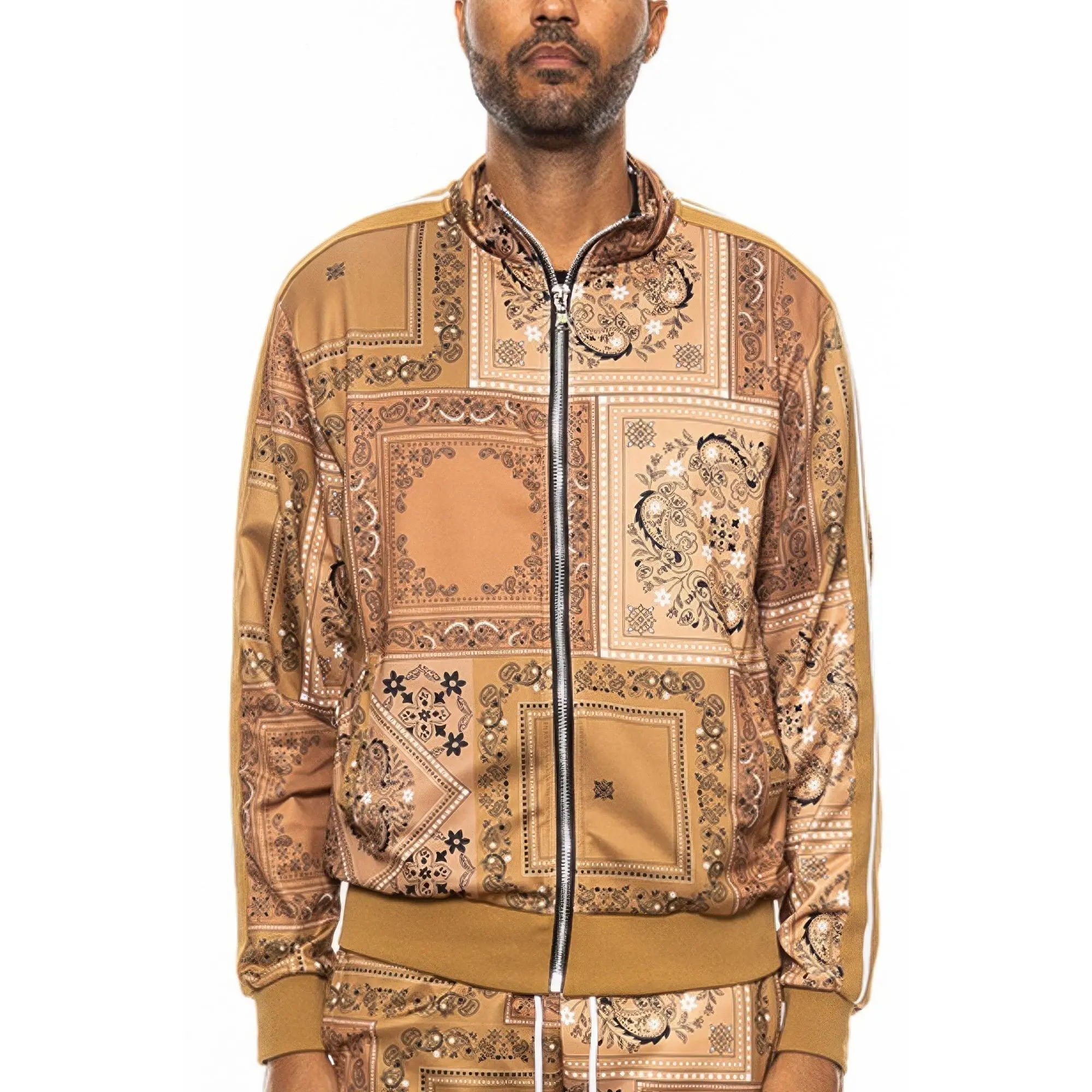 Mens Paisley Bandana Track Jacket