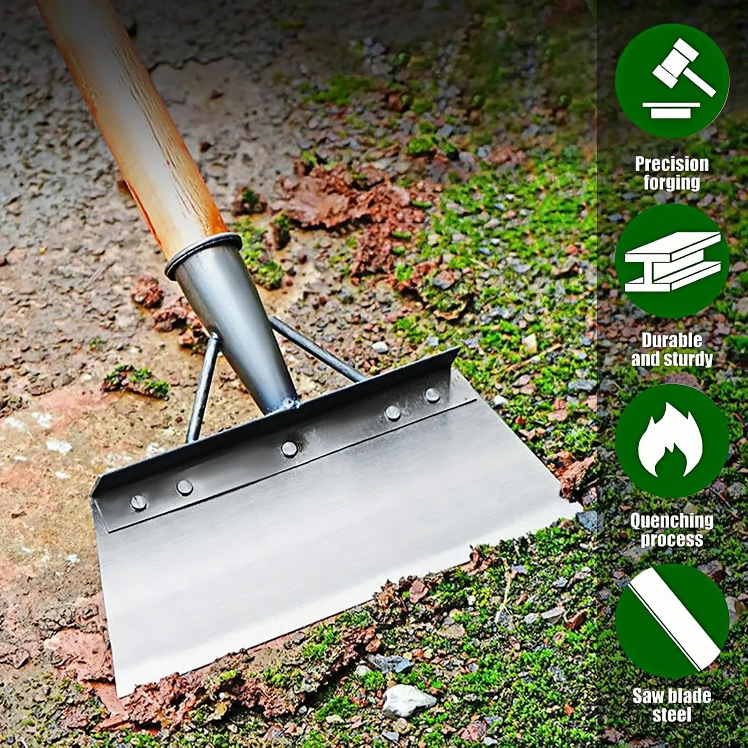 Heavy-Duty Stainless Steel Shovel Durable Design for Reliable Performance High-Quality Construction（No controller） Scraper Alloy Universal Cleaning All-Season Wide Blade Tool