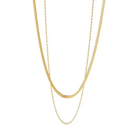 Herringbone Stacking Chain - Elegant Design with Smooth Finish, Ideal for Jewelry and Accessories