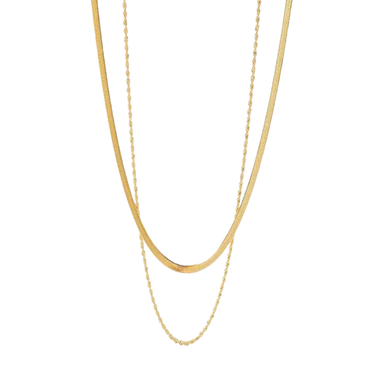 Herringbone Stacking Chain - Elegant Design with Smooth Finish, Ideal for Jewelry and Accessories