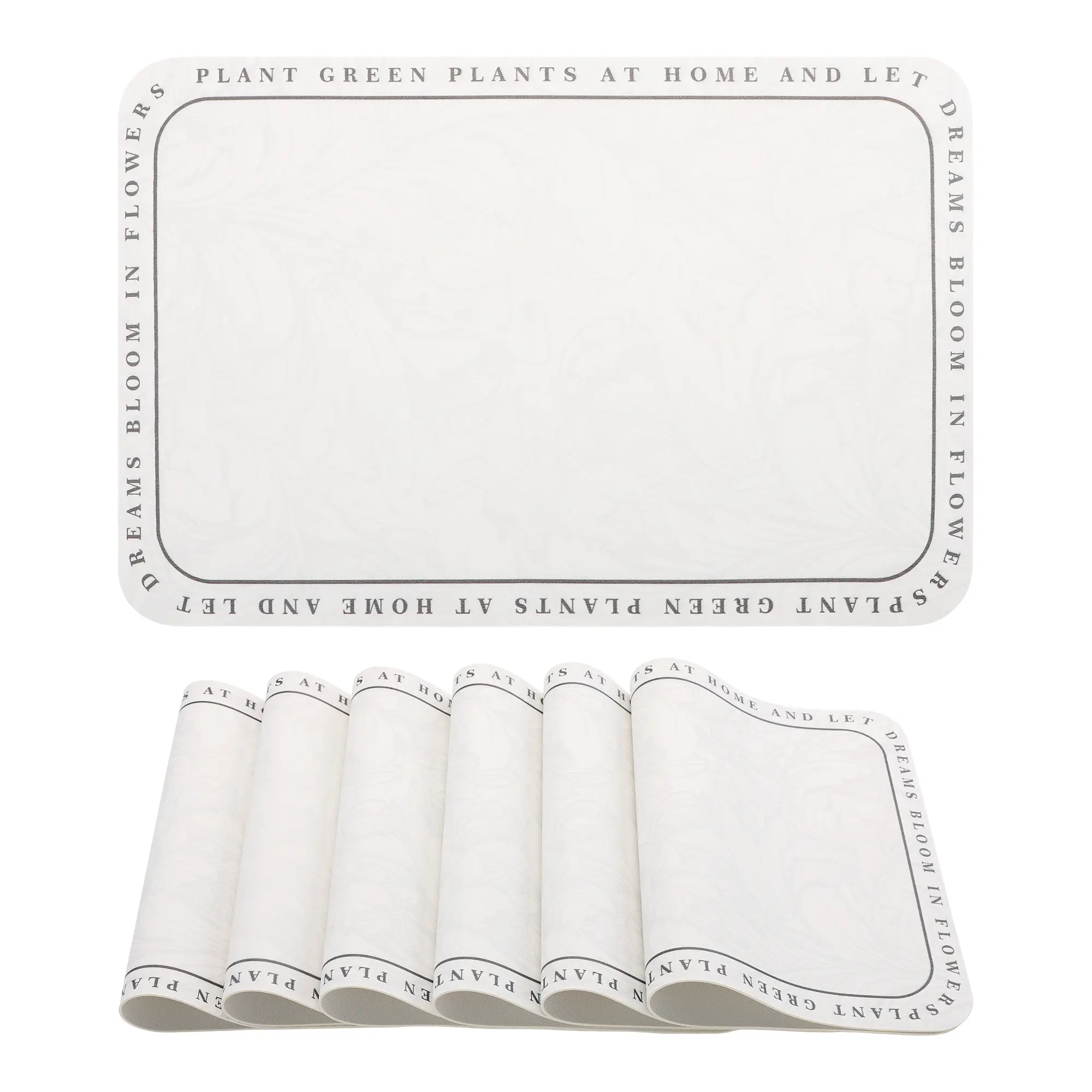 REGALWOVEN Placemats 6pcs Leather Placemats for Kitchen Dining Table Decor Washable Waterproof Table Placemats Wipeable Table Mat 17.7*11.8inch