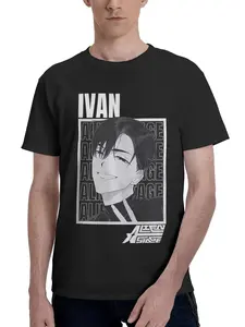 Men's Classic Ivan Alien Stage 100 Graphic T-Shirt - Seamless Short-Sleeve Round Neck Apparel Top, High Fiber, Comfortable Breathable Casual Daily Anime Menswear