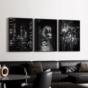 Black & White Luxury Fashion Poster, Set of 3 Luxury Fashion Print, Luxury Fashion Posters, Designer Wall Art