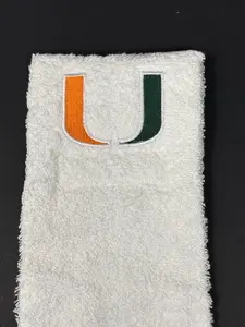 Miami Hurricanes College Football QB Game Towel White Cotton New