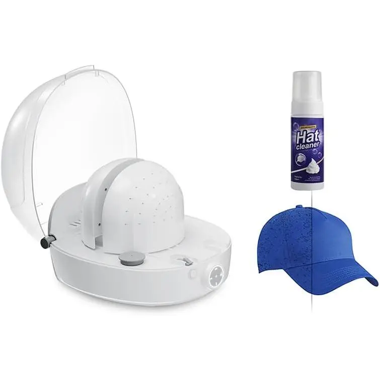 All-in-One Hat Care Machine, High Temperature Disinfection, Steam Ironing, Drying & Hat Shaping, 30-Min Auto Care, 4 Modes Odor Removal for Baseball Cap Trucker Hat Beanie Hot Sterilizer Automatic