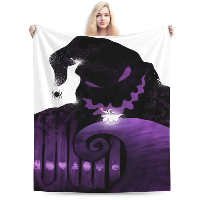The Nightmare Before Christmas Super soft Jack blanket warm bed flannel blanket suitable for travel camping sofa bedroom living room decoration gift 50"x40"