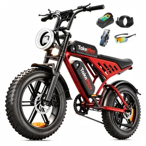 【TakeMov】G35H Electric Bike, Peak Power 2000W, Top Speed 40 MPH, Full Suspension,Range 140-160 Miles, 48V 25Ah*2 Removable Battery, 2-Seater Design, LED Headlights, 20-Inch All-Terrain Fat Tires, UL 2849 Certified