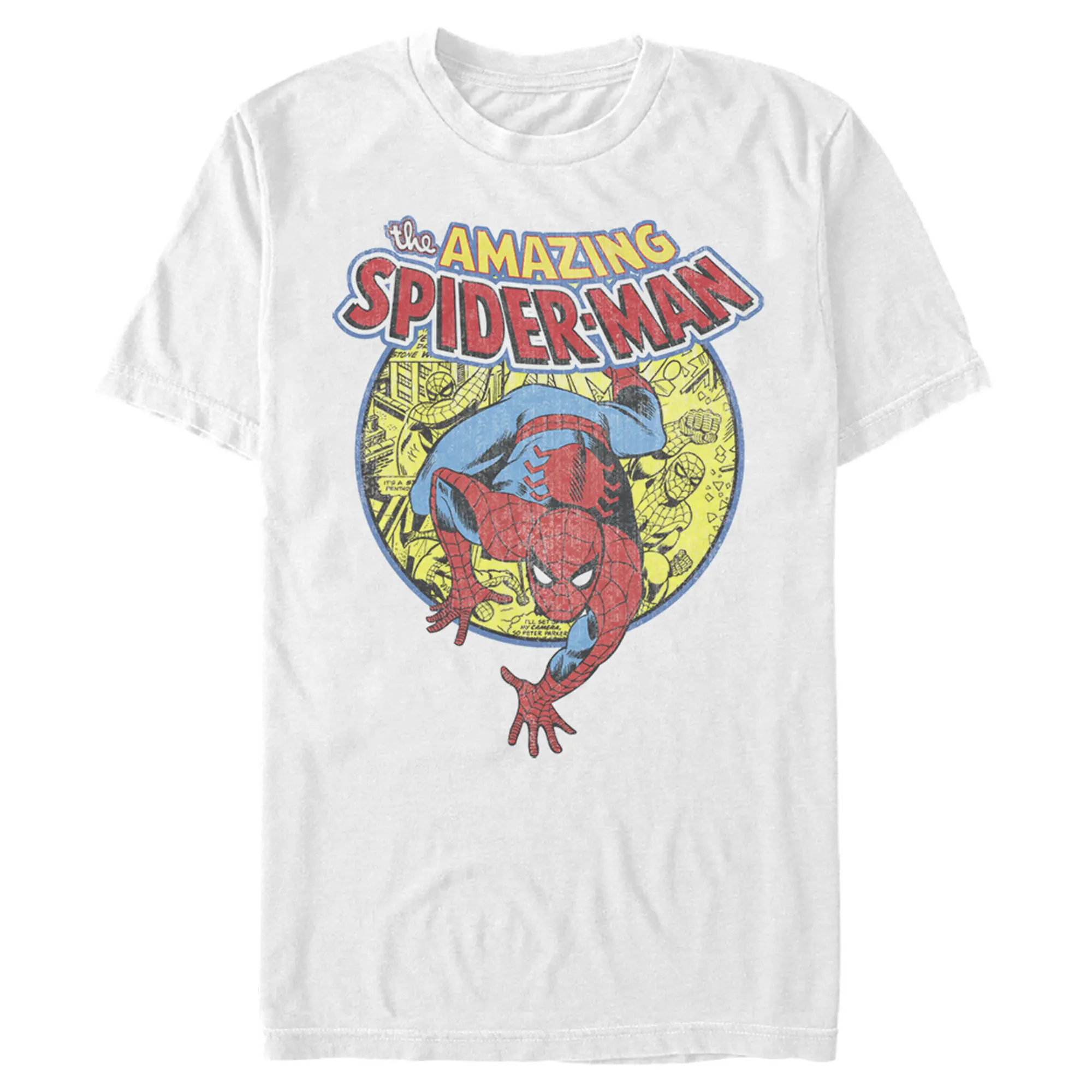 Marvel Men's Short-Sleeve The Amazing Spider-Man Vintage Comic Responsibility Graphic Print T-Shirt, Menswear T-Shirt