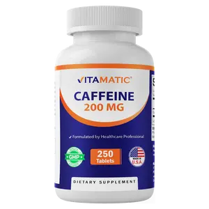 Vitamatic Clean Fitness Edible Dietary Supplement Pills - 200mg per Serving, 250 Vegetarian Tablets, Sodium-Free, Magnesium-Free, US-Made, Focus & Energy Support, Clean Fitness Supplement