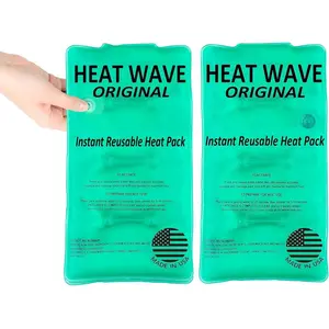 Heat Wave - Instant Reusable Heat Packs - Pain Relief for Muscle Aches, Back Pain - Made in United States - Medium Size - Premium Medical Grade