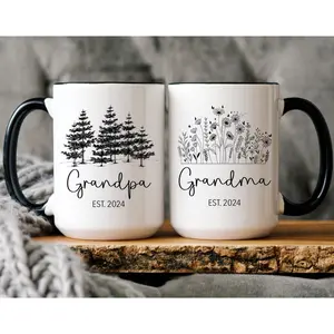 Pregnancy Announcement Grandparent Mug, Baby Announcement Grandma Grandpa Mug Set, New Grandma Gift, New Grandpa Gift, Baby Announcement