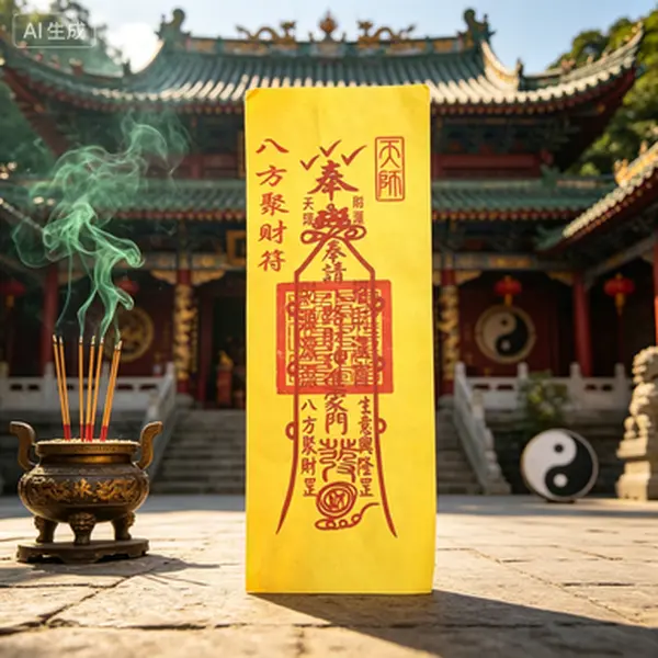 Taoist Money Drawing Talisman for Wealth Attraction