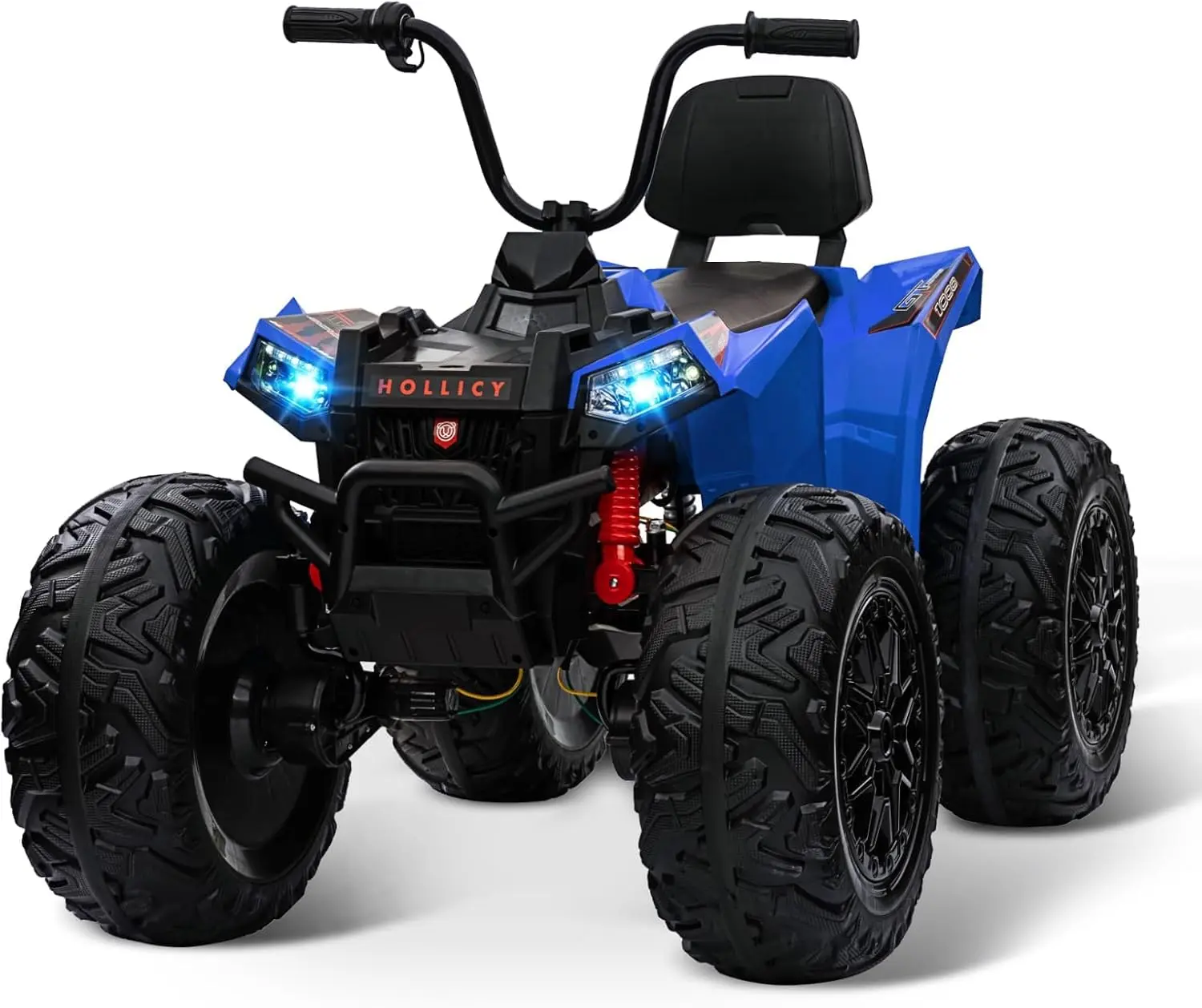ATV for Kids - 24v 4WD Kids Electric ATV | Powerful 4x80w, 2x7AH Battery Long Playtime, Accelerator Handle, EVA Tires, LED Light, Bluetooth Music Player