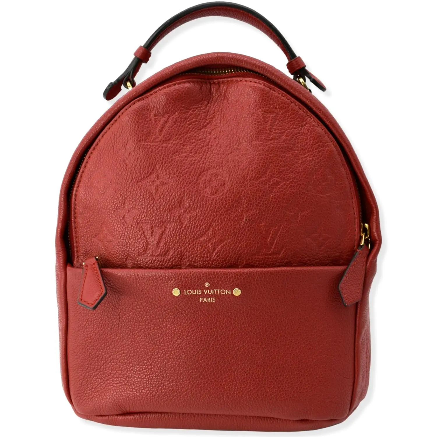 Pre-owned Louis Vuitton Monogram Empreinte Leather Backpacks Sorbonne Backpack Red