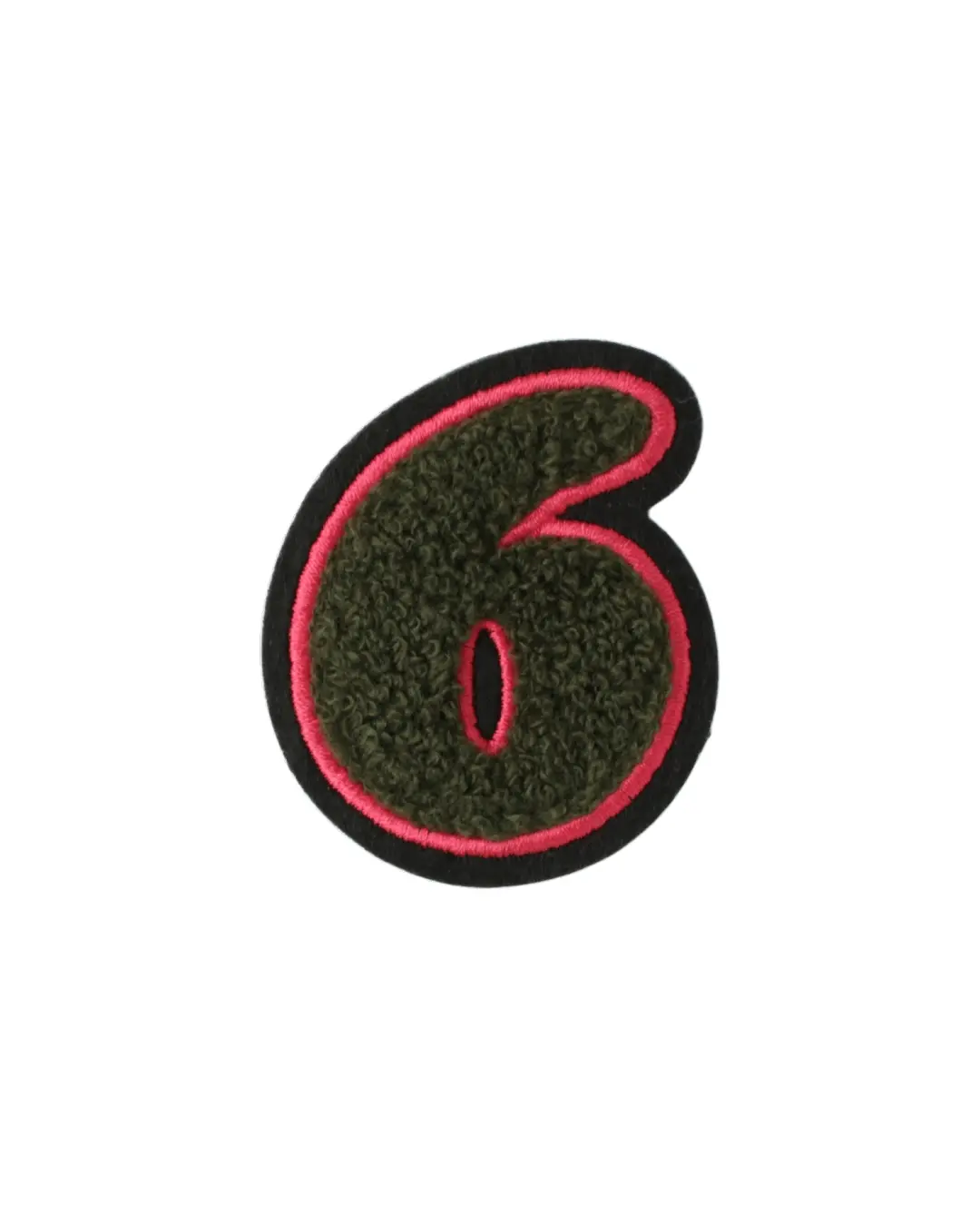 6 Green Chenille Varsity Number Patch