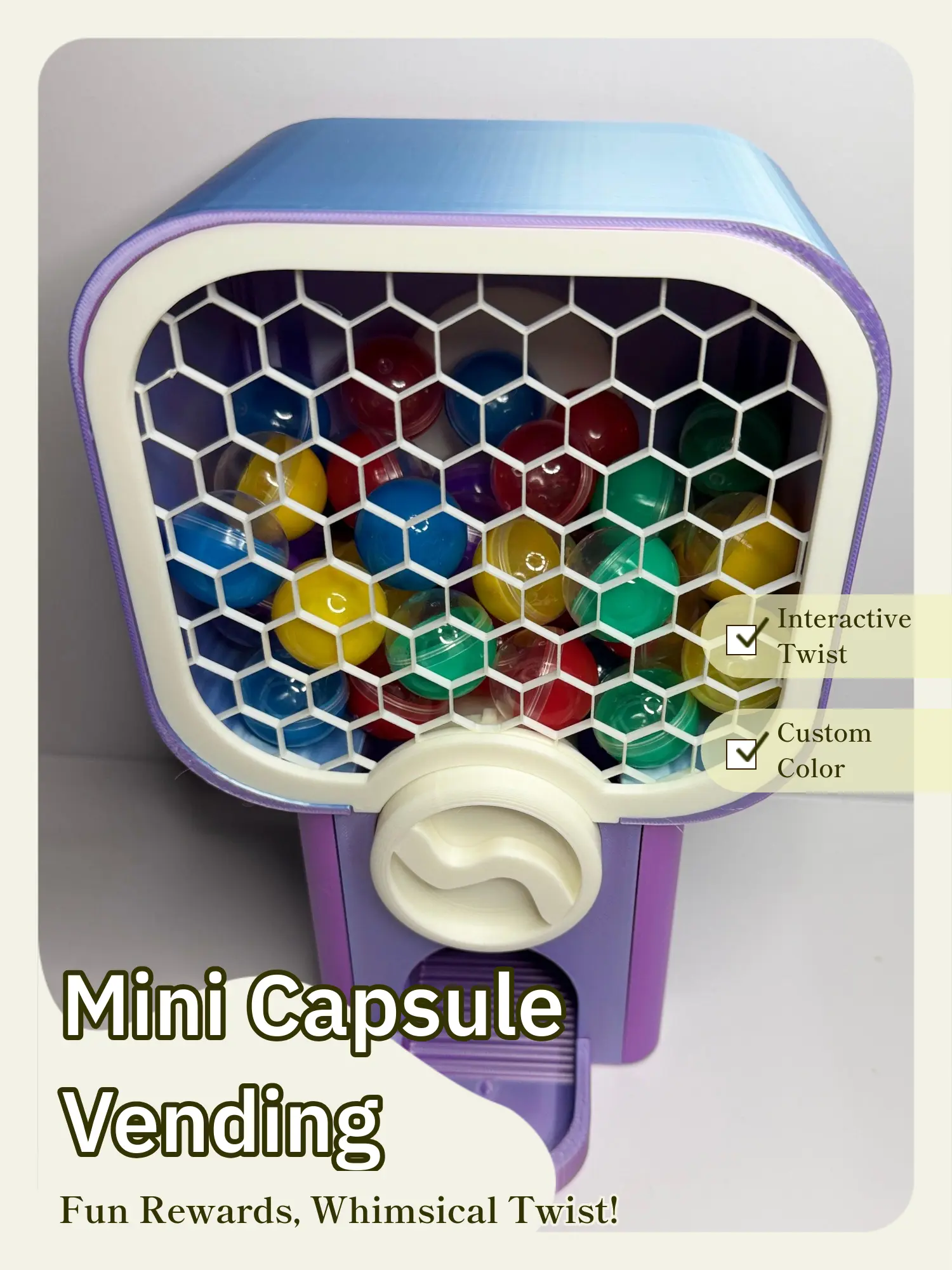 Capsule Vending Machine - Reward Dispenser for Kids, Classrooms, Markets, Capsule Vending, Gacha, Gashapon, Gachapon
