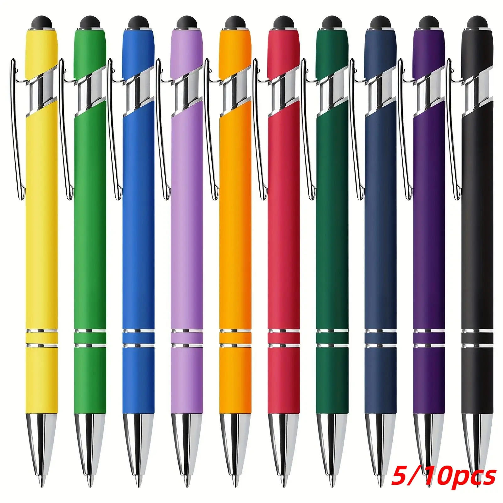 10/5-Pack Premium Stylus Ballpoint Pens-Smooth Writing & Precision Touchscreen Control, Executive Design Ideal for Journaling, Note-Taking & Gifting, Digital Pen, Portable, Tablet Pen, Tablet Styluses (available in multiple colors/ styles)