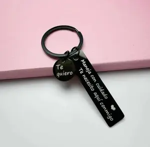 Drive Safe Keychain, 1 Count LetterPatternKeychain, Gifts for Boyfriend onBirthday,Outdoor Accessories Spanishstyles,ValentinesDay Gifts