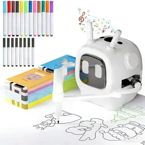 Drawing Robot for Kids, Voice Interactive Educational Drawing Machine, Painting Learning Toys for Boys Girl Birthday Christmas Gifts