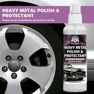 High-End Car Chrome Repair Agent, Multi-Functional Metal Polish Cleaner, Rust Removal, Deep Cleaning, Long-Lasting Care, for Car Emblems, Wheels, Bumpers, Automotive Rust Remover