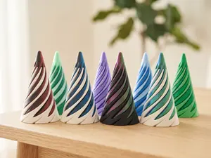 Impossible Pass through Cone, 3D Printed Spiral Illusion Object, Dual Color, Desk Decor for Focus and Display Gift