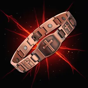 Copper Bracelet for Men, ultra Magnetic Bracelet Pure Copper Healthy Jewelry Wedding Anniversary Gift Adjustable Tool Trendy Stack Bangle