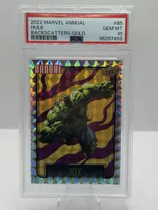 2022 Upper Deck Marvel Annual Backscatters Gold #B5 Hulk PSA 10