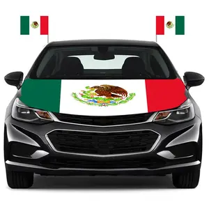 Colorful Flags Mexico Flag Car Hood Cover - Premium Sublimation Print - 4*5ft - Fender Flares, Bug & Hood - Supplier Warranty