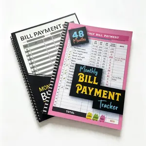 Monthly Bill Payment Tracking Schedule, Financial Log List, Notebook - for simplifying financial management. No need to struggle to arrange payment matters. Monthly Schedule, Task Manager - 2-book bundle
