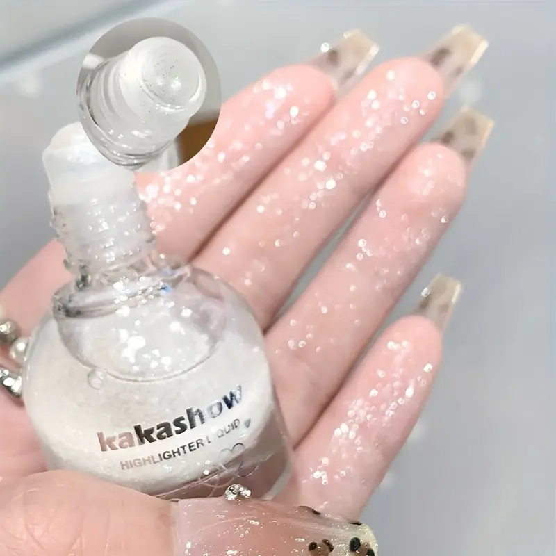 Kakashow Diamond Rollerball Liquid, Non-Sticky, High Shine Makeup, Better Control, Face & Body Glitter, Body Shimmer, Festival Party Essential Gift