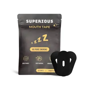 Superious Mouth Tape for Sleeping - 30 Pcs Breathable Sleep Tape with Hole, Anti Snoring Solution for Women & Men, Hypoallergenic, Latex-Free, Universal Fit, Healthcare & Wellness