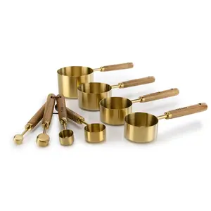 Everything Kitchens Modern Essentials Gold Measuring Cups & Spoons | Set of 8