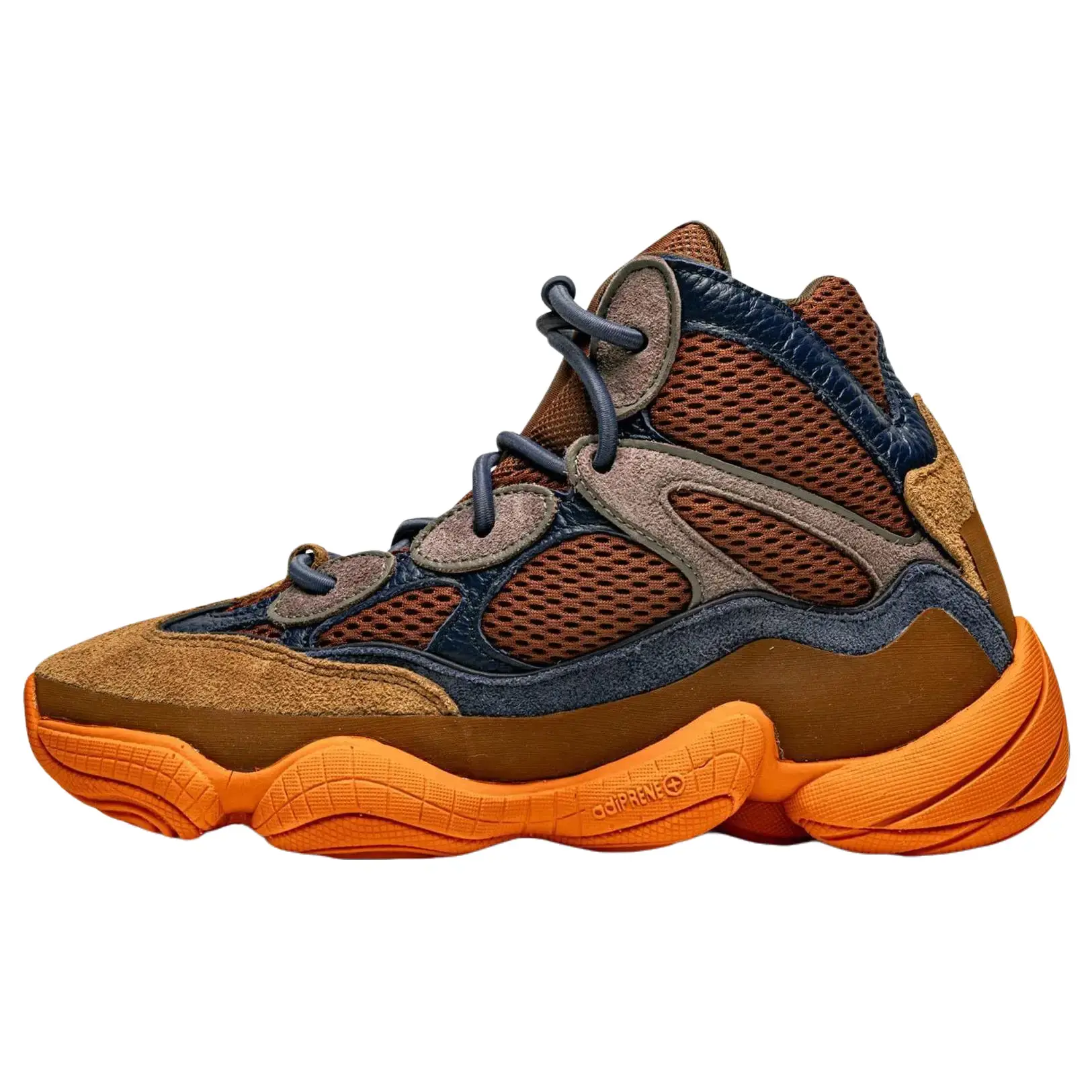 Adidas Yeezy 500 High 'Tactical Orange' Men's Sneakers, Suede & Leather Construction, Casual Wear Footwear, Durable Support, Reliable Traction, Mesh