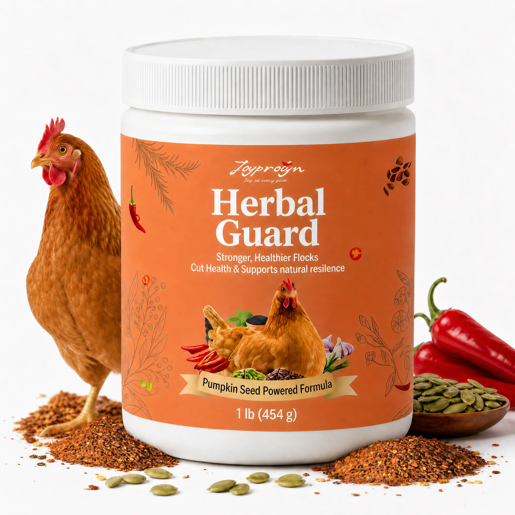 Joyprotyn Naturals Flock Armor Chicken Dewormer Powder, All-Natural Herbal Gut Health & Wellness Supplement with Pumpkin Seed, Garlic, Oregano, 1 LB (16 oz) #DealsForYouDays