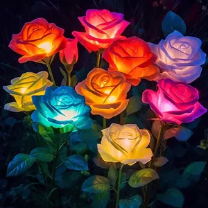 Solar Lights Outdoor  for Garden Decor, 4 Pack Solar Garden Lights for Outside, Outdoor Solar Lights for Yard with Solar  Lights, Solar  Yard Decorations Outdoor
