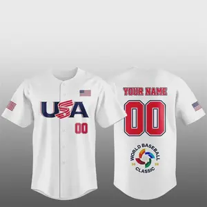 Custom Team USA 2026 World Baseball Classic Jersey Print For Fan Gear - full size Adult and Youth