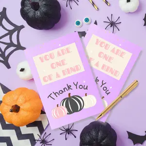 Pumpkin Thank You Cards for Small Business | Fall Packaging Inserts | 4x6 Glossy Cards (Set of 25, 50, 100)