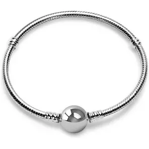925 Sterling Silver Charm Bracelet - Heart Clasp, Fits Any Charm!