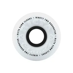 52mm Clouds Black 92a Ricta Skateboard Wheels