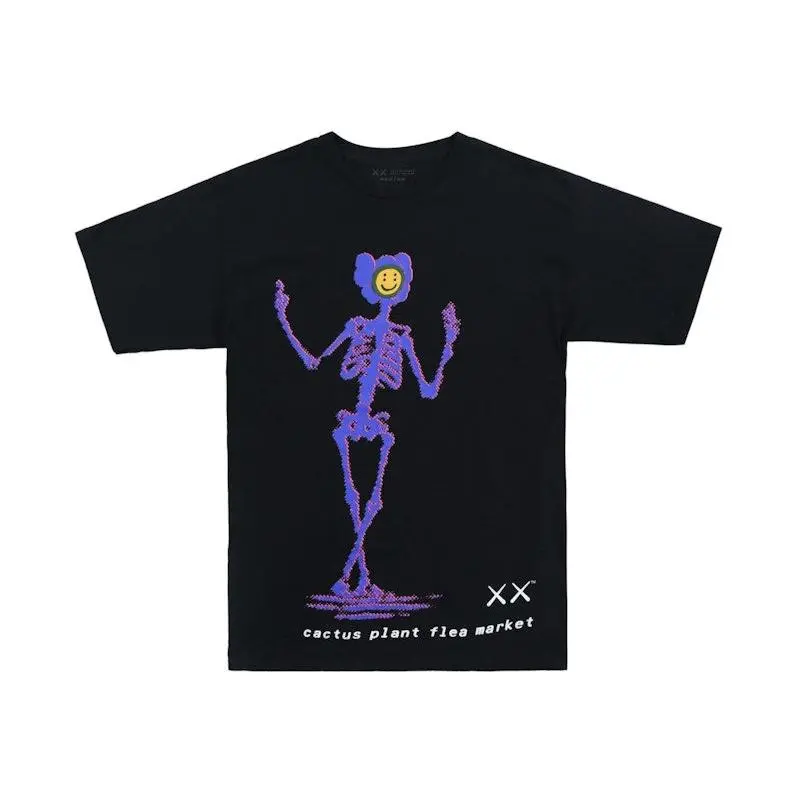 KAWS x Cactus Plant Flea Market T-shirt Black (men) by StockX