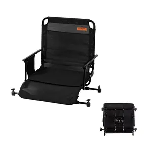 Hitorhike Foldable Boat Seat, Kayak Seat with Vientiane Dial, Teslin Mesh, Adjustable Backrest (With Cushion) Outdoor Boating