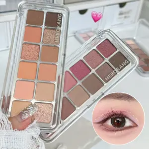 Twelve-color Eye Shadow Highly Pigmented Palette: Fine Shimmer Highlighter & Matte Contour in One Box Soft & Smooth Texture, Waterproof, Perfect for Quick Touch-ups on the Go Create a Flawless Eye Look, Essential Gift for Halloween & Christmas